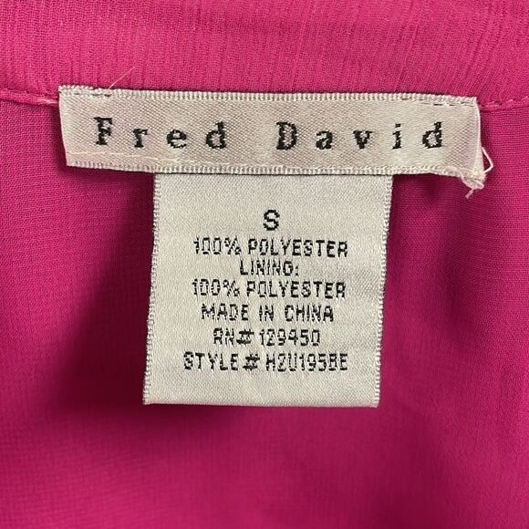 Fred David Ladies Blouse, Size Small, Pink - Picture 6 of 7